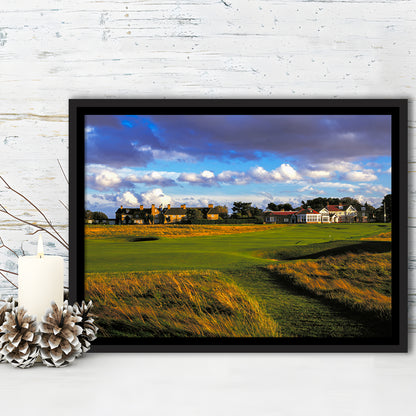 Muirfield Golf Club Hole 18, Gullane, Scotland, Floating Framed Canvas Print Wall Art