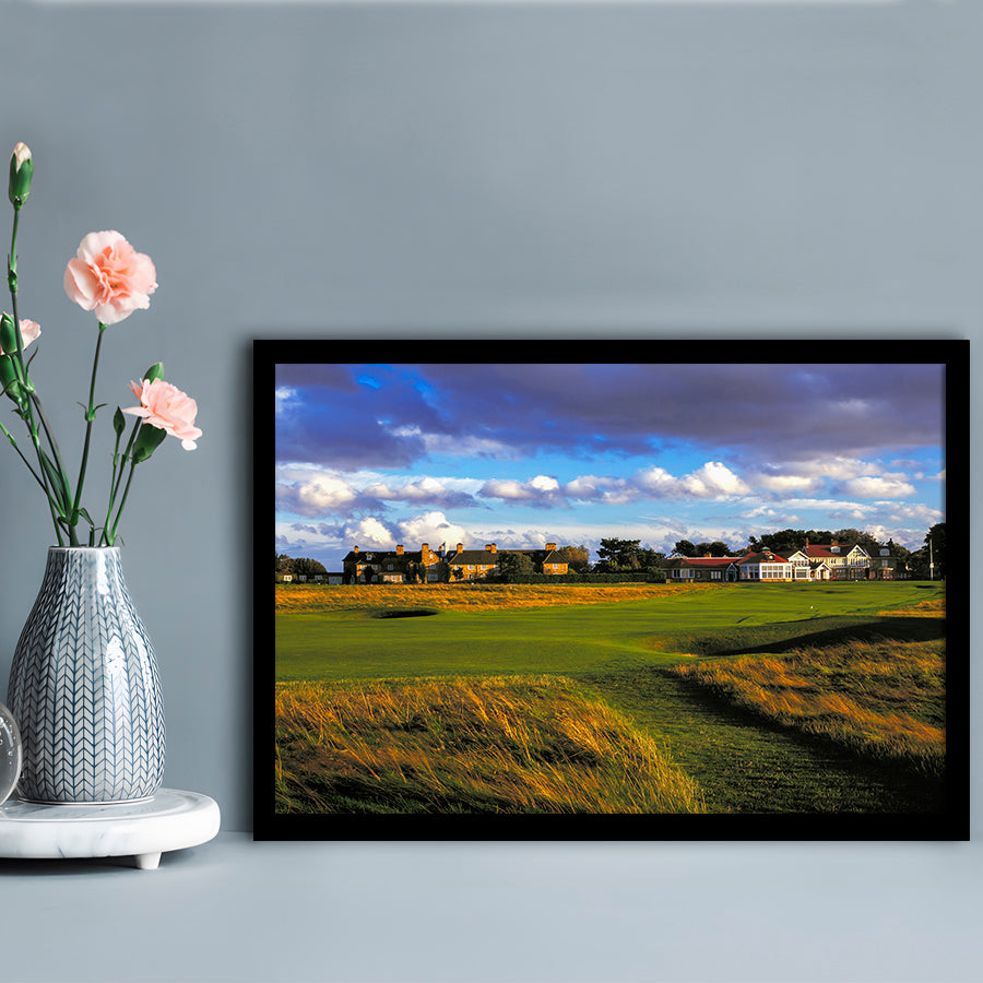 Muirfield Golf Club Hole 18, Gullane, Scotland, Framed Art Print Wall Decor, Picture Framed