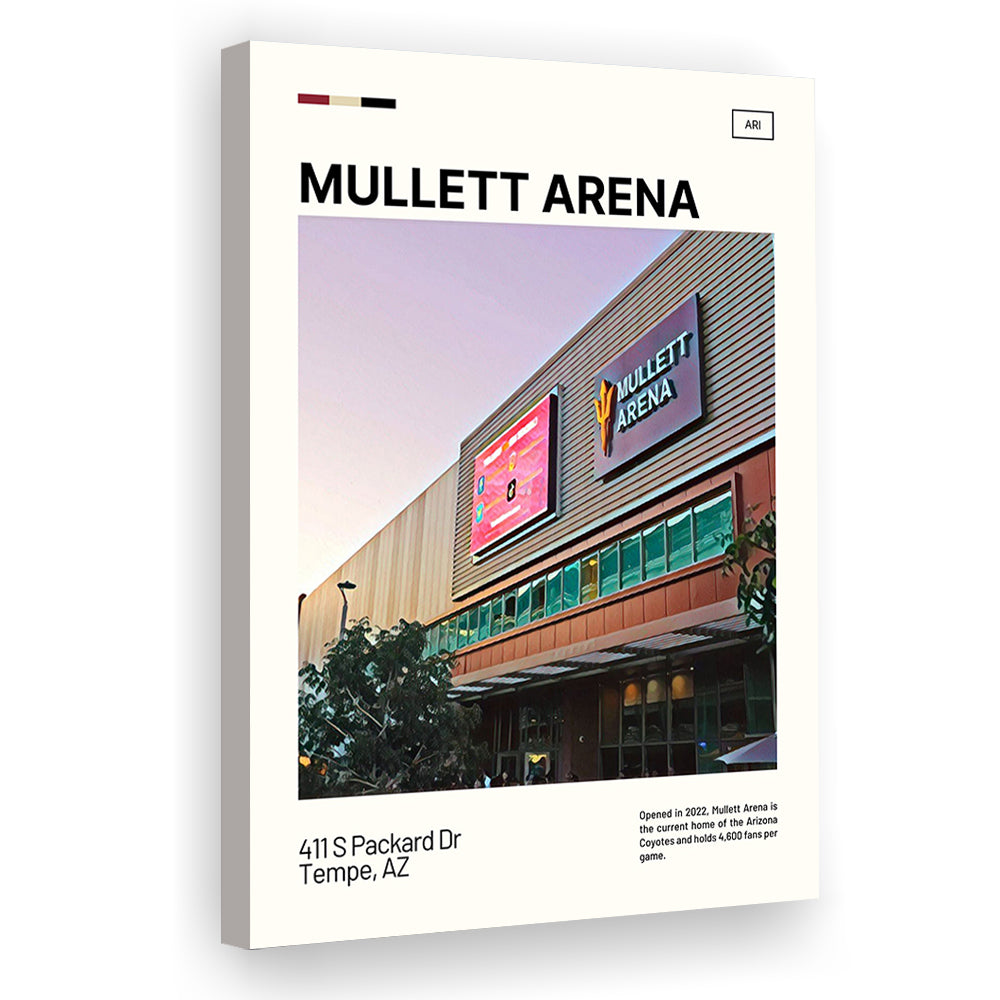 Mullett Arena Print, Arizona Coyotes Stadium Canvas Art, Fan Gifts, Sport Art, Canvas Print Wall Art