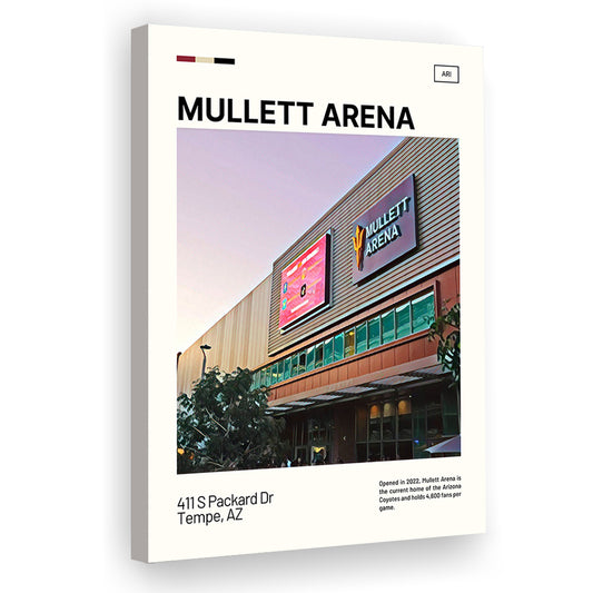 Mullett Arena Print, Arizona Coyotes Stadium Canvas Art, Fan Gifts, Sport Art, Canvas Print Wall Art