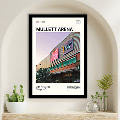 Mullett Arena Print, Arizona Coyotes Stadium Art, Gifts for him, Sport Art, Framed Art Print Wall Decor