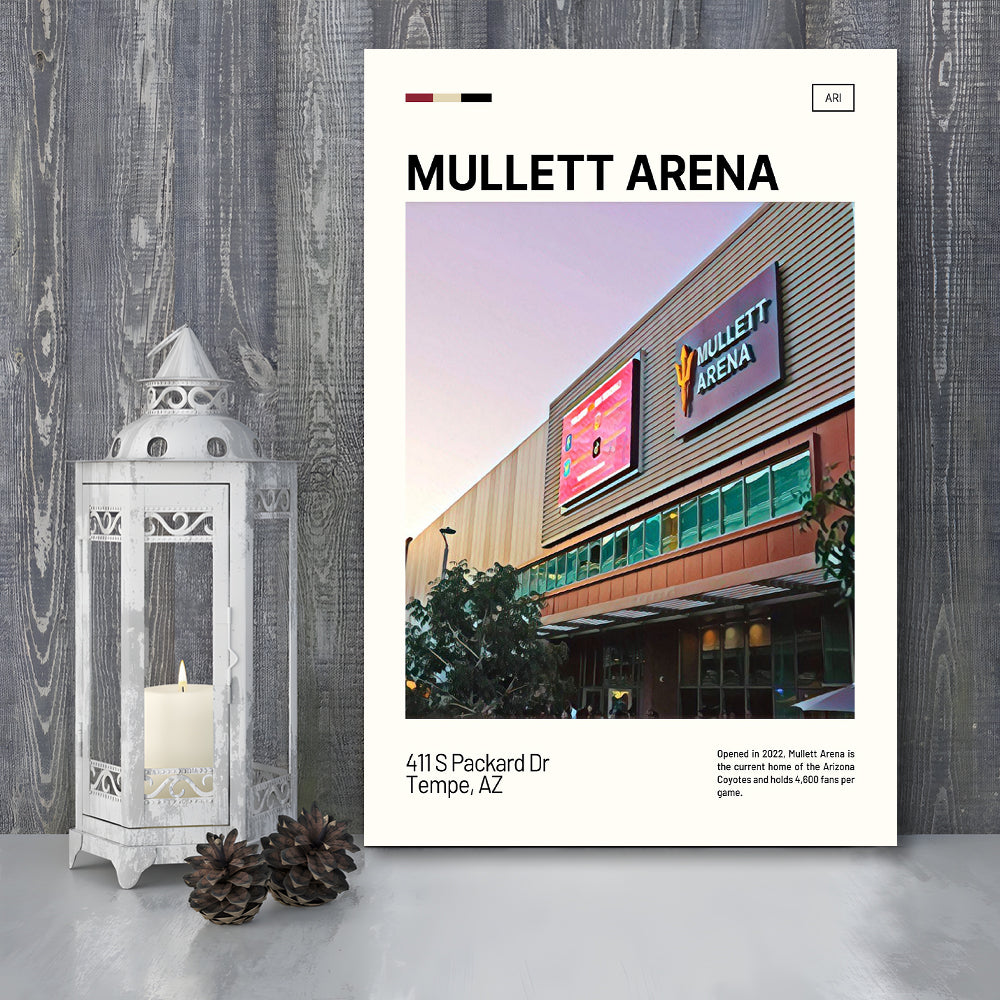 Mullett Arena Print, Arizona Coyotes Stadium Canvas Art, Fan Gifts, Sport Art, Canvas Print Wall Art