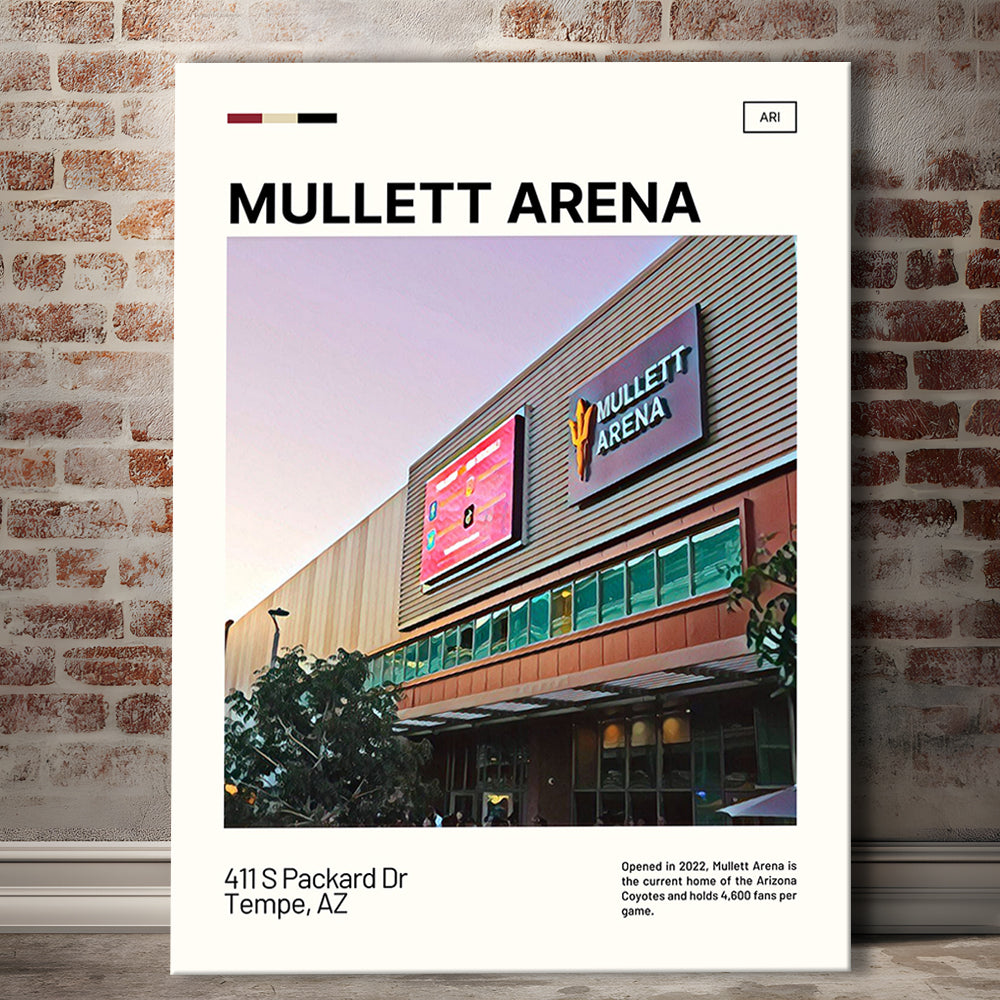 Mullett Arena Print, Arizona Coyotes Stadium Canvas Art, Fan Gifts, Sport Art, Canvas Print Wall Art