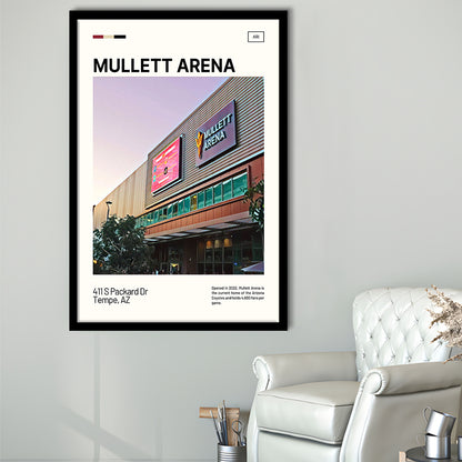 Mullett Arena Print, Arizona Coyotes Stadium Art, Gifts for him, Sport Art, Framed Art Print Wall Decor
