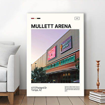 Mullett Arena Print, Arizona Coyotes Stadium Canvas Art, Fan Gifts, Sport Art, Canvas Print Wall Art