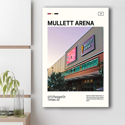 Mullett Arena Print, Arizona Coyotes Stadium Canvas Art, Fan Gifts, Sport Art, Canvas Print Wall Art
