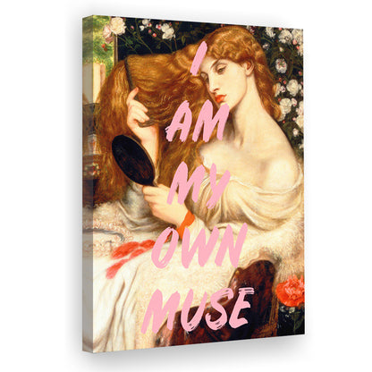 My Own Muse, Vinatge Wall Art, Gift for her, Canvas Art Print Decor, Painting Art, Canvas Prints Wall Art