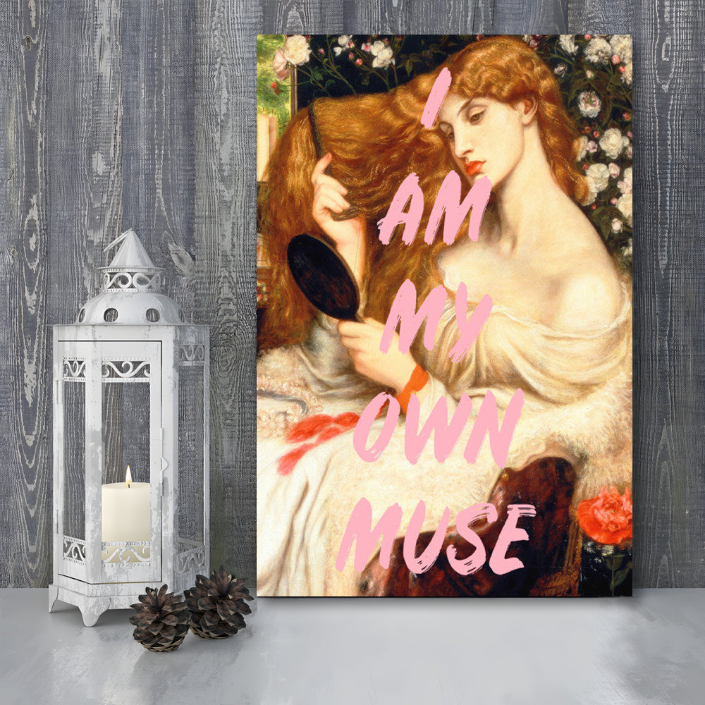 My Own Muse, Vinatge Wall Art, Gift for her, Canvas Art Print Decor, Painting Art, Canvas Prints Wall Art