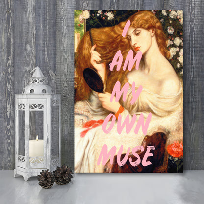 My Own Muse, Vinatge Wall Art, Gift for her, Canvas Art Print Decor, Painting Art, Canvas Prints Wall Art