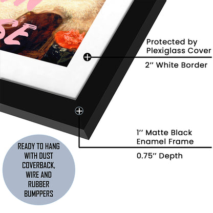 My Own Muse, Vinatge Wall Art, Gift for her, Framed Picture Print, Framed Art Prints White Border Wall Decor