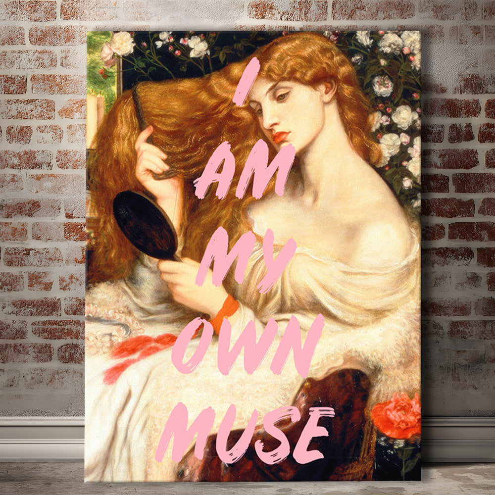 My Own Muse, Vinatge Wall Art, Gift for her, Canvas Art Print Decor, Painting Art, Canvas Prints Wall Art