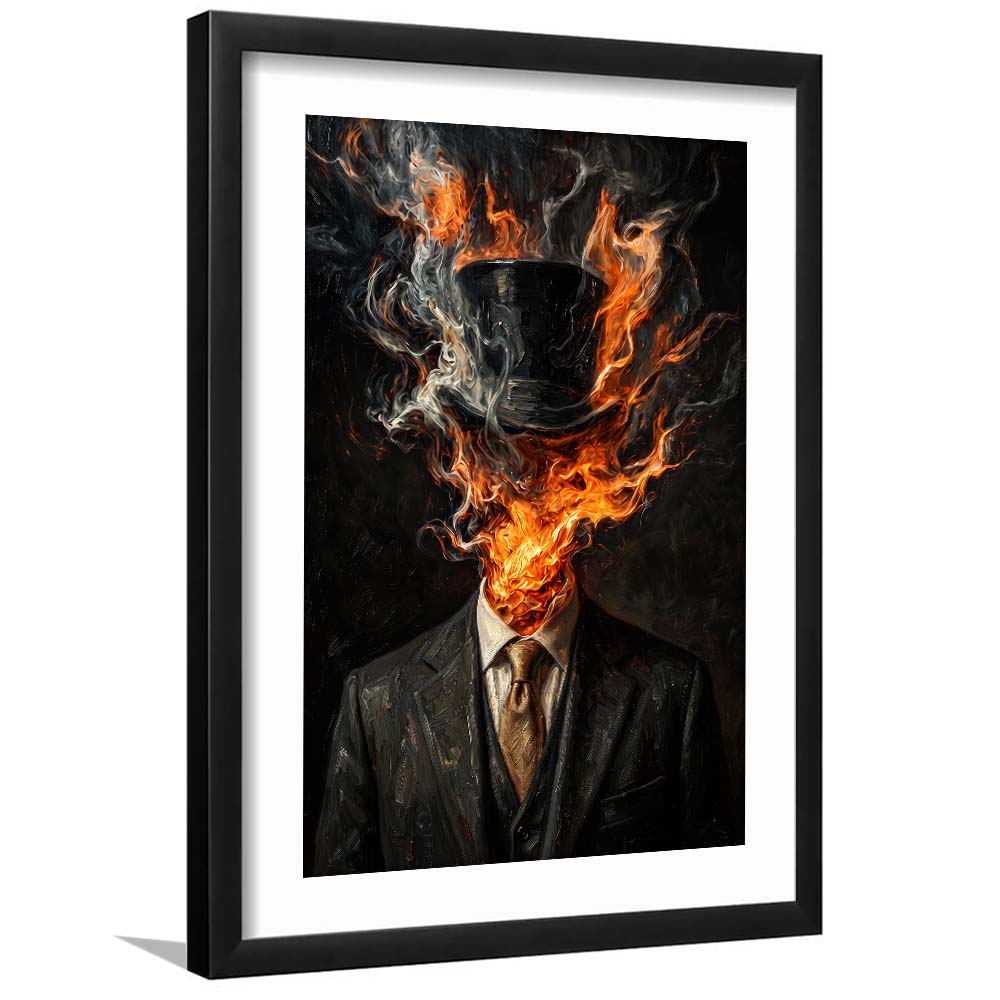 Mystic Gentleman Art  Ethereal Drama Wall Art Print, Framed Art Print, White Border