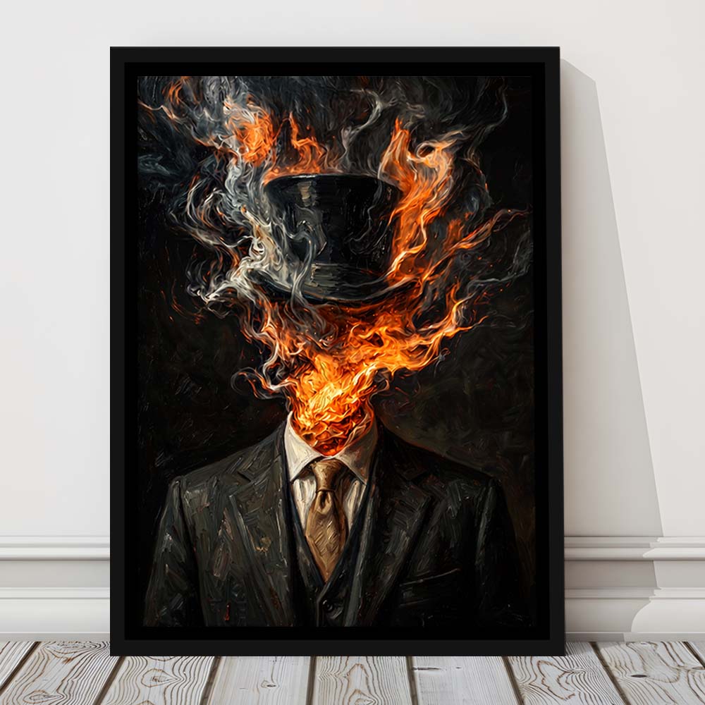 Mystic Gentleman Art  Ethereal Drama Wall Art Print, Framed Canvas Print, Floating Frame