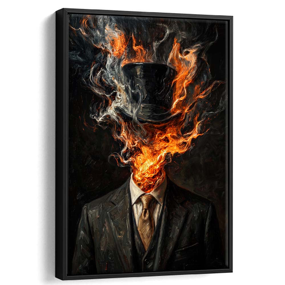Mystic Gentleman Art  Ethereal Drama Wall Art Print, Framed Canvas Print, Floating Frame