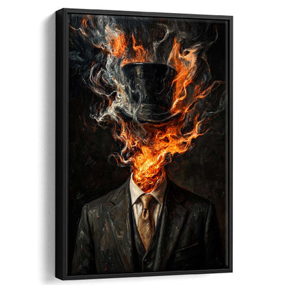 Mystic Gentleman Art  Ethereal Drama Wall Art Print, Framed Canvas Print, Floating Frame