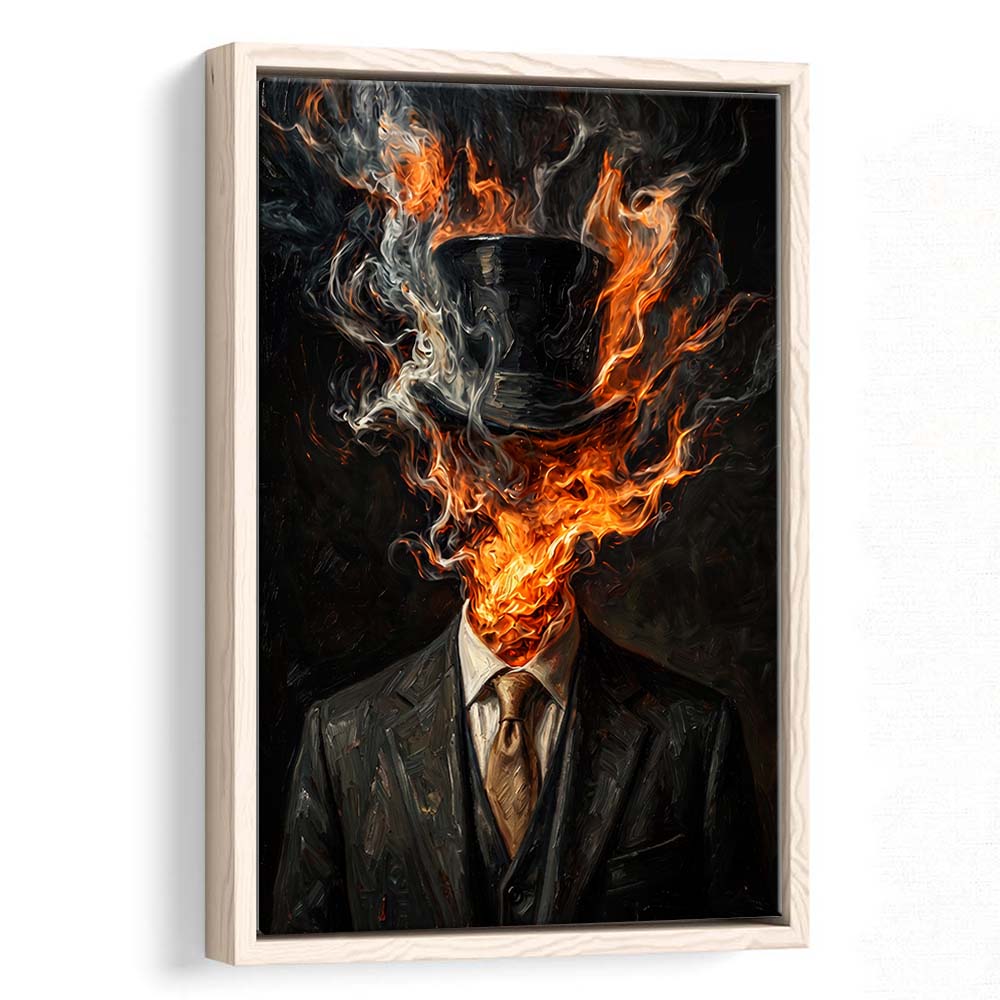 Mystic Gentleman Art  Ethereal Drama Wall Art Print, Framed Canvas Print, Floating Frame