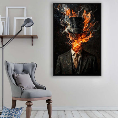 Mystic Gentleman Art  Ethereal Drama Wall Art Print, Framed Canvas Print, Floating Frame