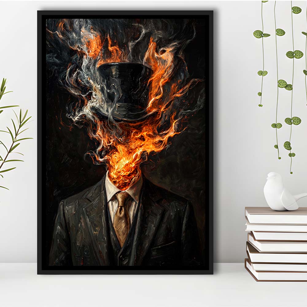Mystic Gentleman Art  Ethereal Drama Wall Art Print, Framed Canvas Print, Floating Frame