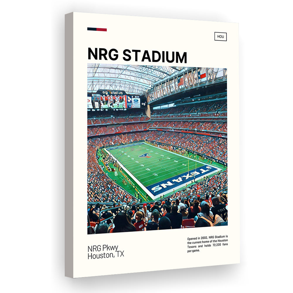 NRG Stadium Print, Houston Texans Stadium Canvas Art, Fan Gifts, Sport Art, Canvas Print Wall Art