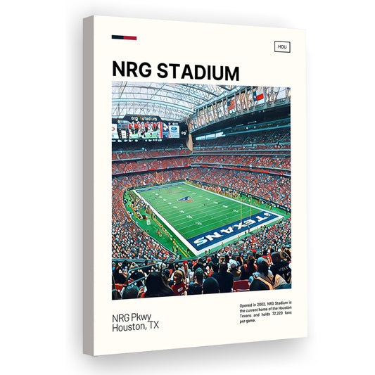NRG Stadium Print, Houston Texans Stadium Canvas Art, Fan Gifts, Sport Art, Canvas Print Wall Art