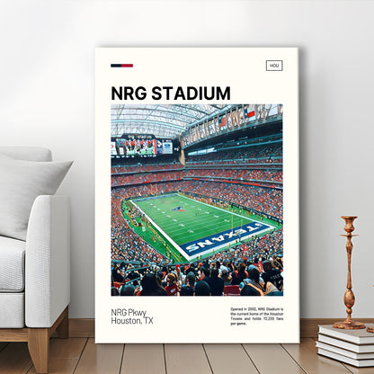 NRG Stadium Print, Houston Texans Stadium Canvas Art, Fan Gifts, Sport Art, Canvas Print Wall Art