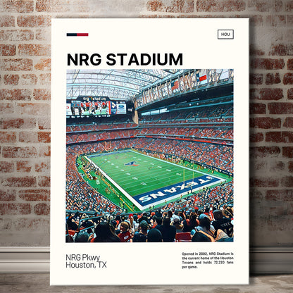 NRG Stadium Print, Houston Texans Stadium Canvas Art, Fan Gifts, Sport Art, Canvas Print Wall Art