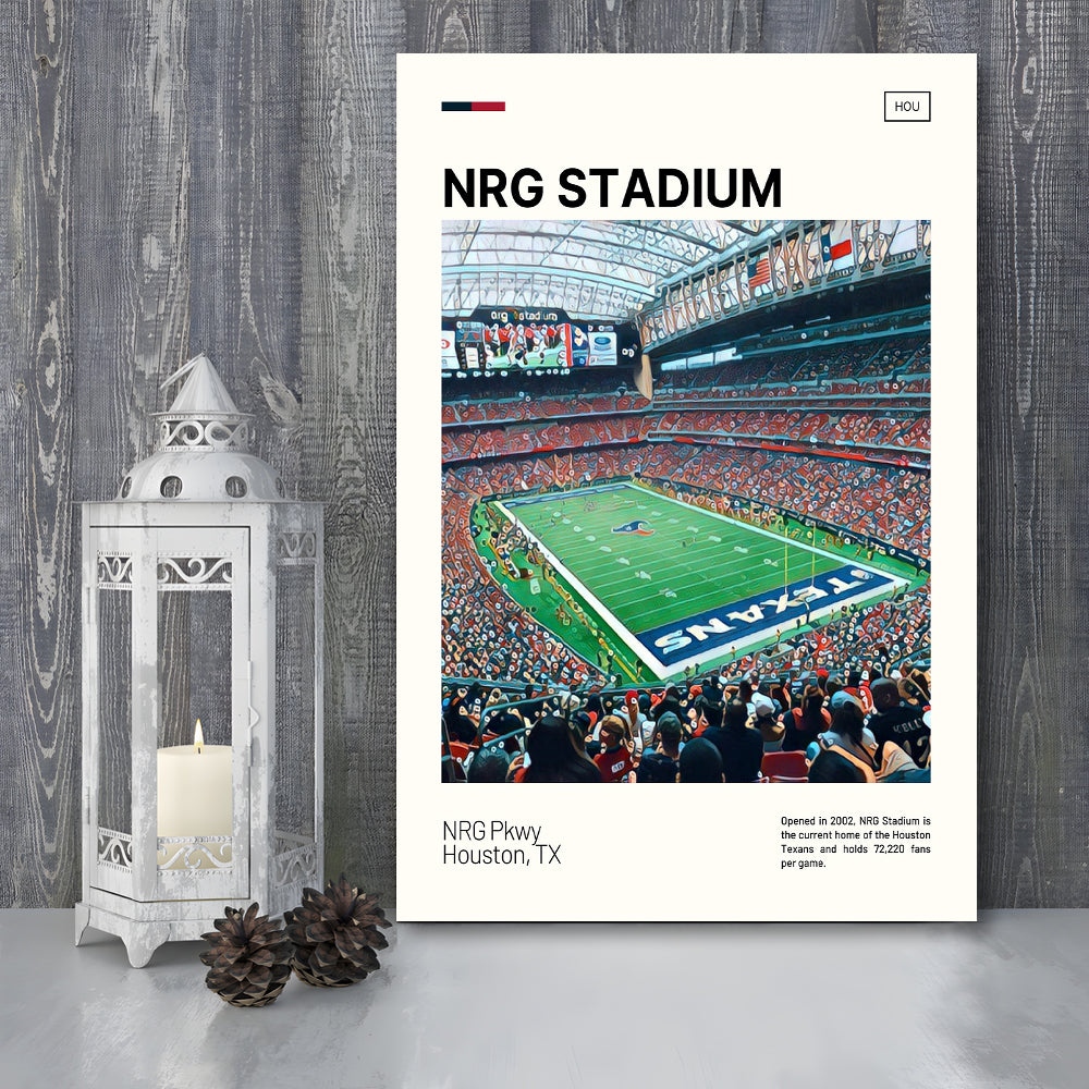 NRG Stadium Print, Houston Texans Stadium Canvas Art, Fan Gifts, Sport Art, Canvas Print Wall Art