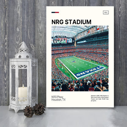 NRG Stadium Print, Houston Texans Stadium Canvas Art, Fan Gifts, Sport Art, Canvas Print Wall Art