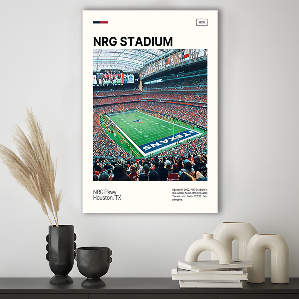 NRG Stadium Print, Houston Texans Stadium Canvas Art, Fan Gifts, Sport Art, Canvas Print Wall Art