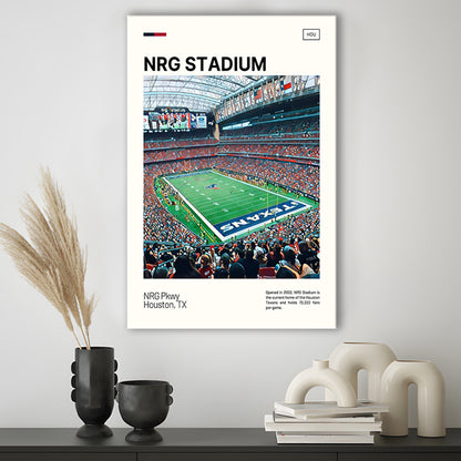 NRG Stadium Print, Houston Texans Stadium Canvas Art, Fan Gifts, Sport Art, Canvas Print Wall Art