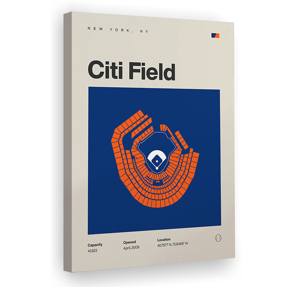 NY Mets Stadium Print, New York Citi Field Stadium Print, Fan Gifts, Sport Art, Canvas Print Wall Art