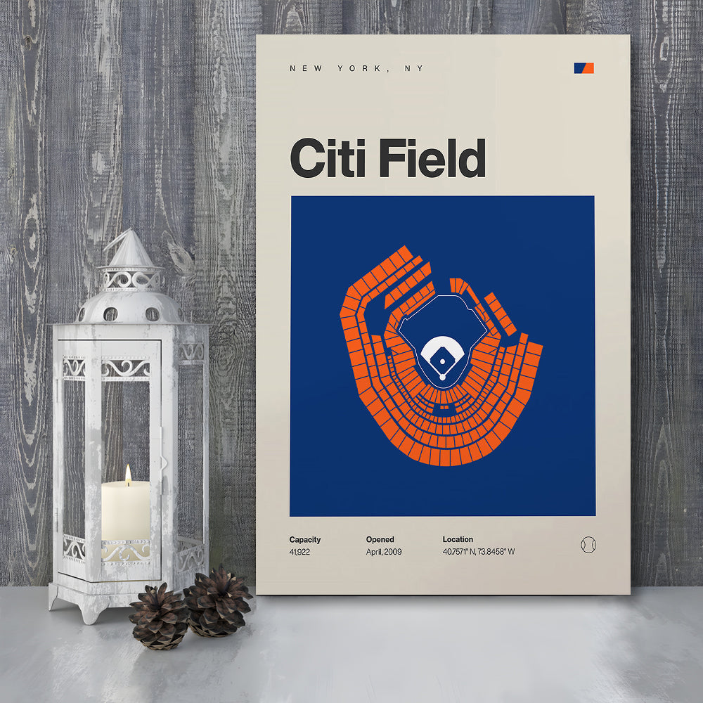 NY Mets Stadium Print, New York Citi Field Stadium Print, Fan Gifts, Sport Art, Canvas Print Wall Art