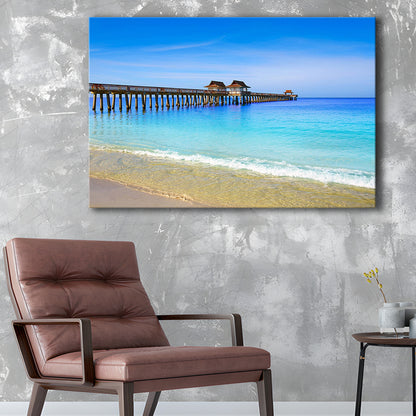 Naples Pier and Beach in Florida USA, Extra Large Wall Art, Extra Large Wall Decor, Cavas Print Wall Art Hom Decor