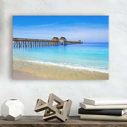 Naples Pier and Beach in Florida USA, Extra Large Wall Art, Extra Large Wall Decor, Cavas Print Wall Art Hom Decor