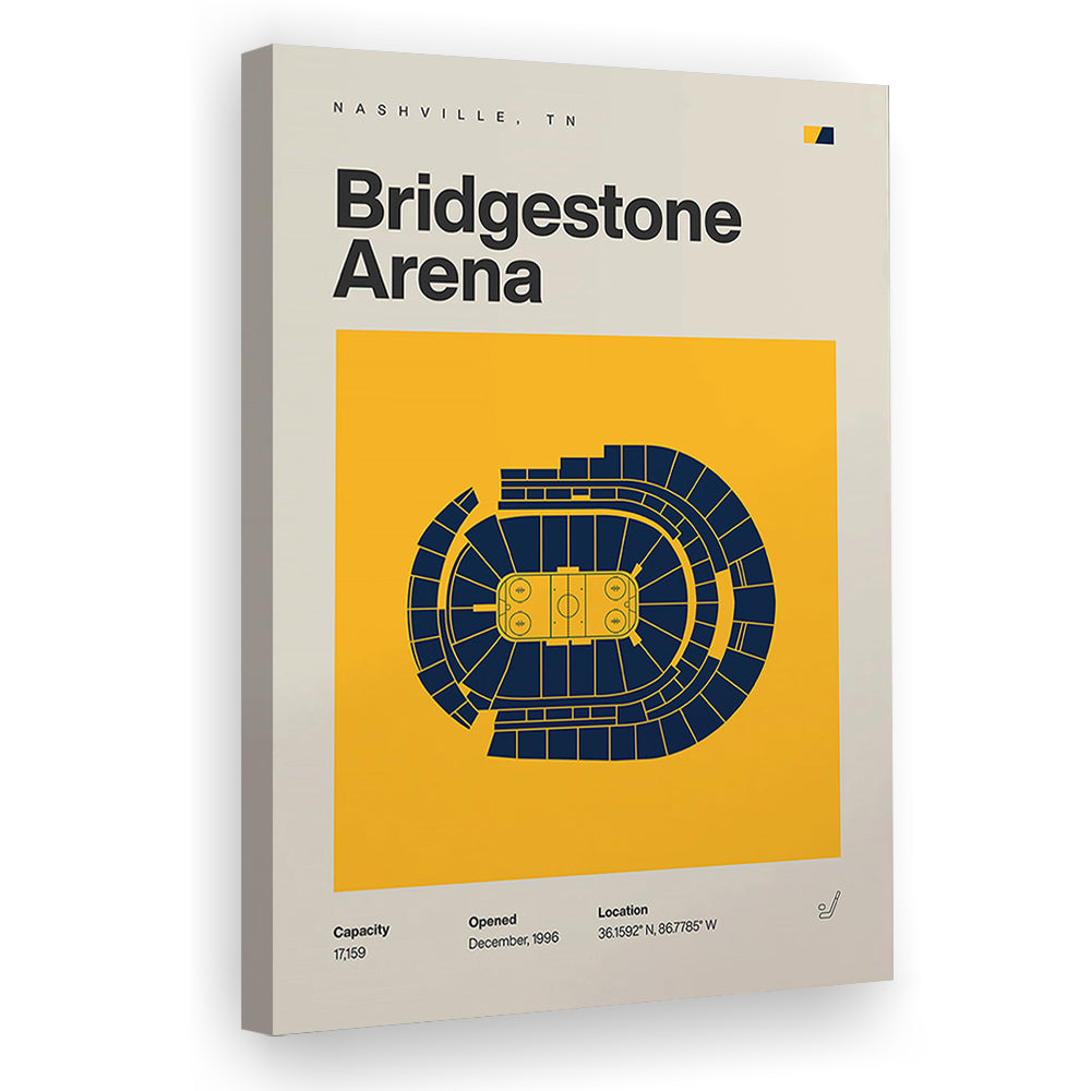 Nashville Predators Stadium Print, Bridgestone Arena Stadium Print, Fan Gifts, Sport Art, Canvas Print Wall Art