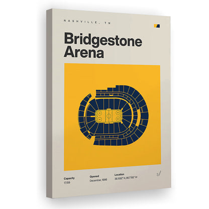 Nashville Predators Stadium Print, Bridgestone Arena Stadium Print, Fan Gifts, Sport Art, Canvas Print Wall Art