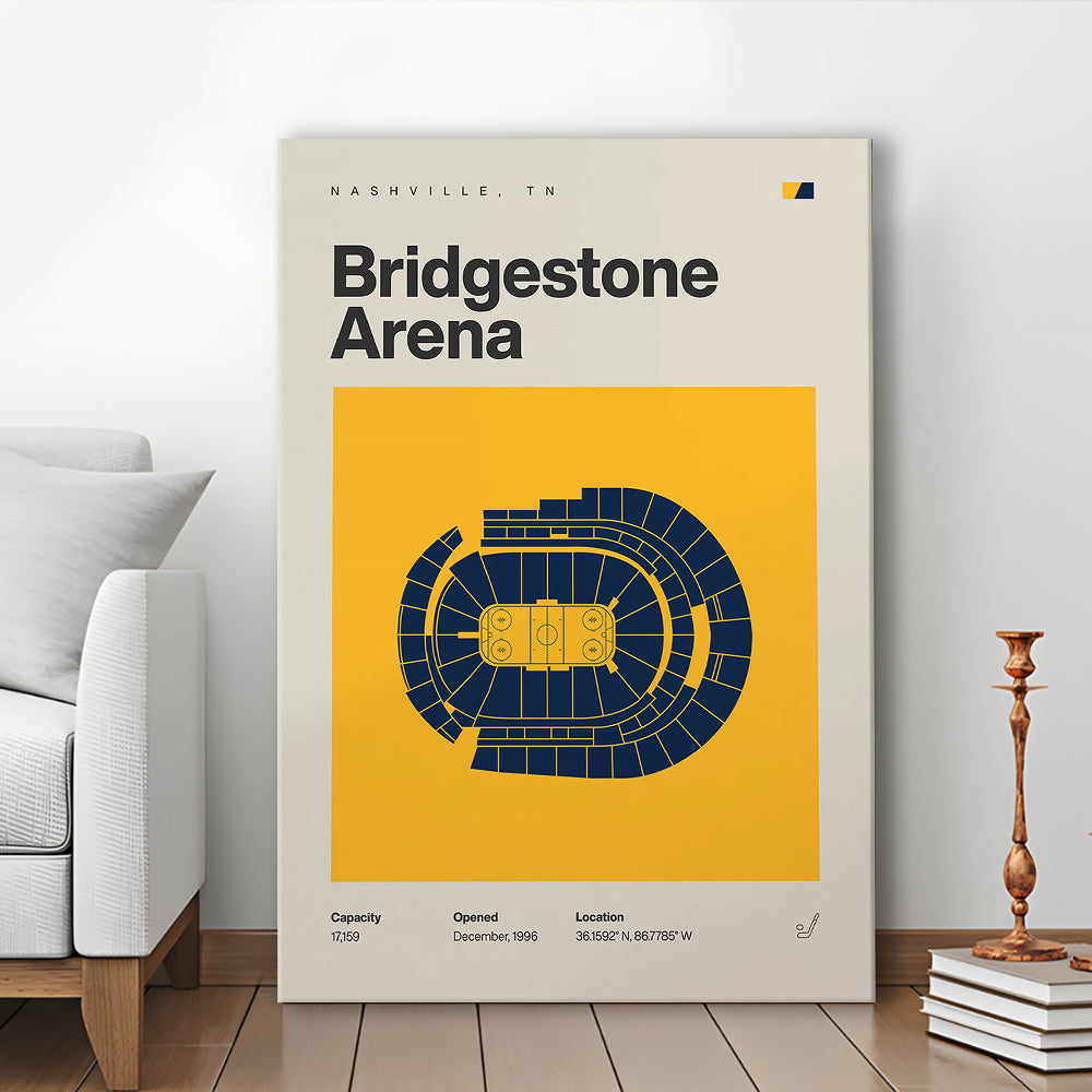 Nashville Predators Stadium Print, Bridgestone Arena Stadium Print, Fan Gifts, Sport Art, Canvas Print Wall Art