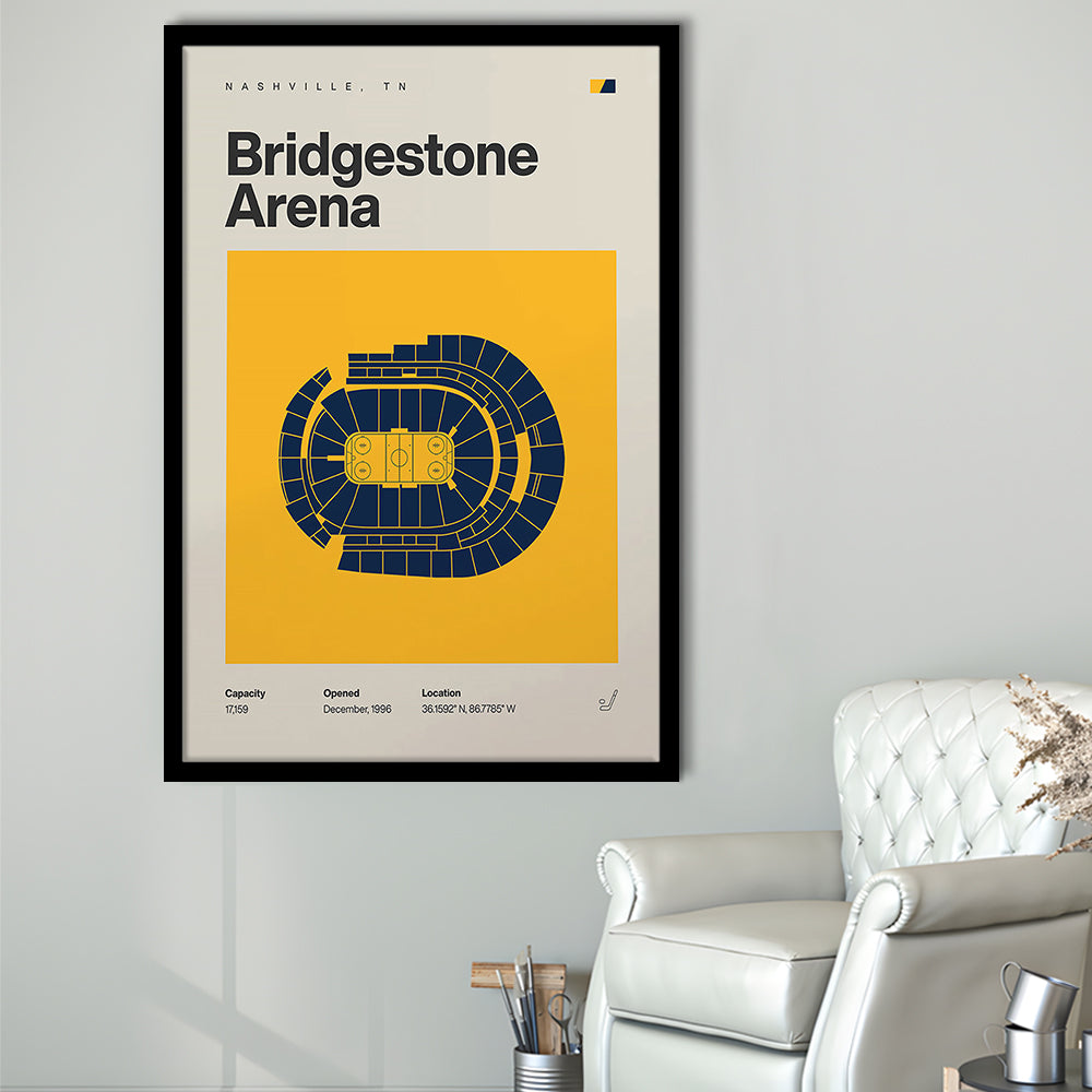 Nashville Predators Stadium Print, Bridgestone Arena Stadium Print, Gifts for him, Sport Art, Framed Art Print Wall Decor
