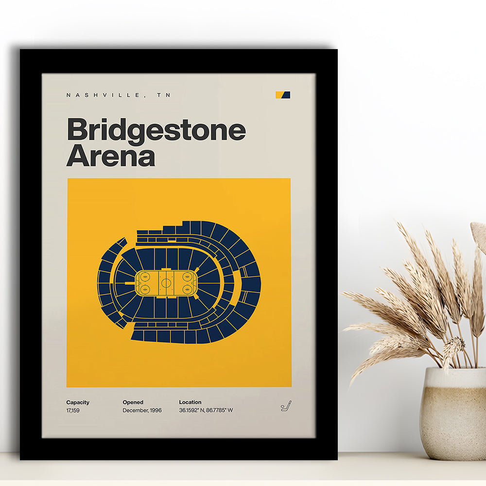 Nashville Predators Stadium Print, Bridgestone Arena Stadium Print, Gifts for him, Sport Art, Framed Art Print Wall Decor