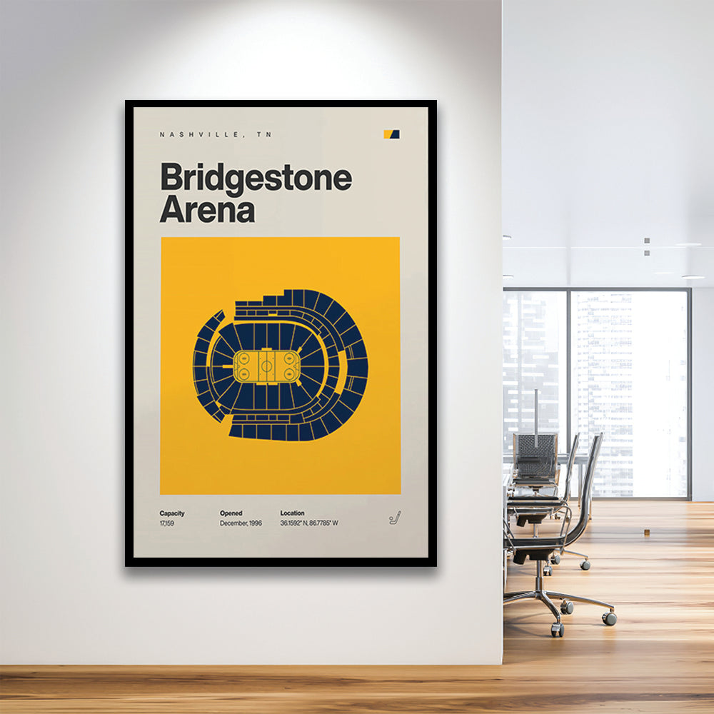 Nashville Predators Stadium Print, Bridgestone Arena Stadium Print, Gifts for him, Sport Art, Framed Art Print Wall Decor