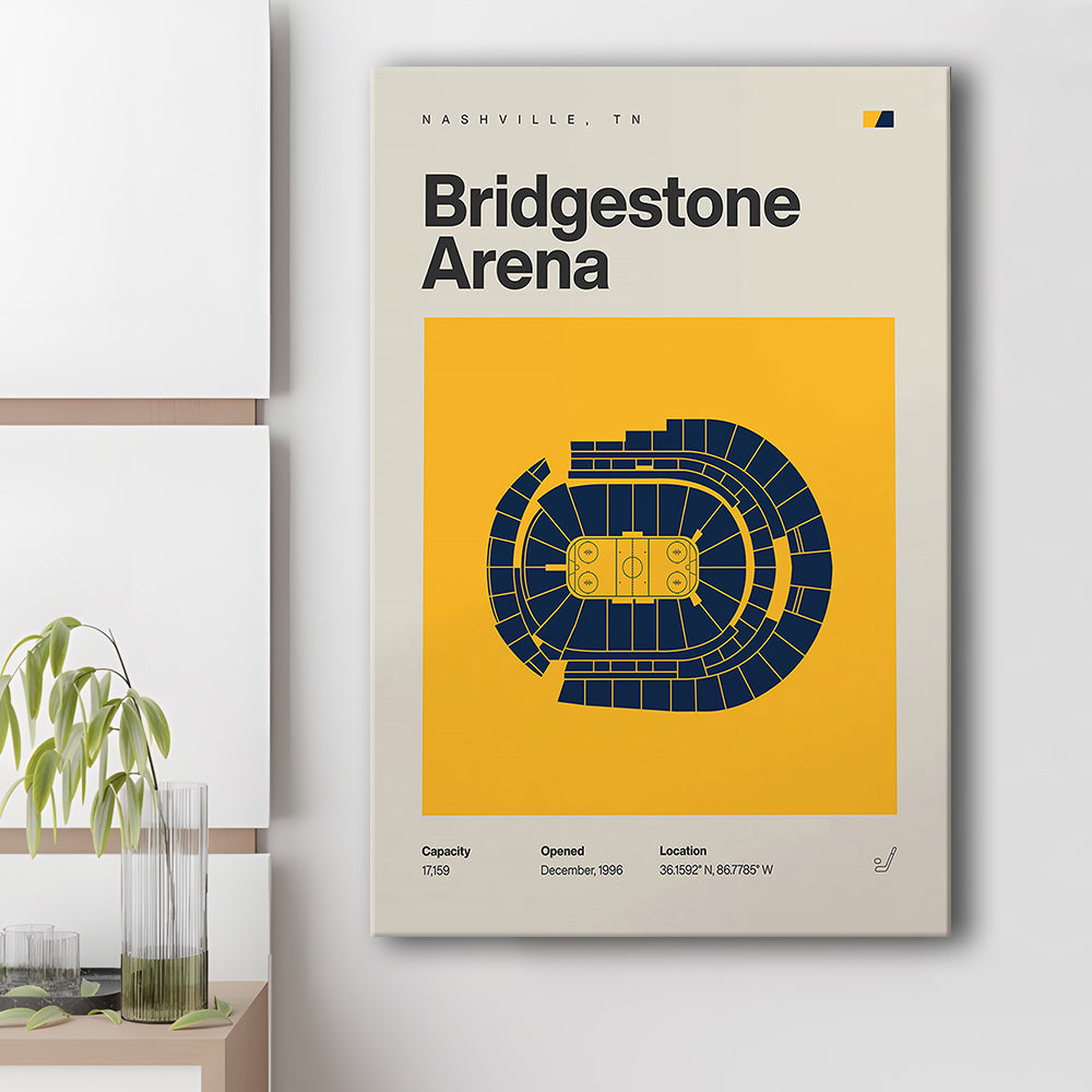 Nashville Predators Stadium Print, Bridgestone Arena Stadium Print, Fan Gifts, Sport Art, Canvas Print Wall Art