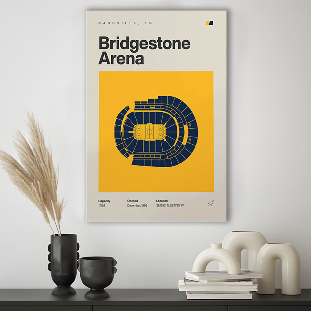 Nashville Predators Stadium Print, Bridgestone Arena Stadium Print, Fan Gifts, Sport Art, Canvas Print Wall Art