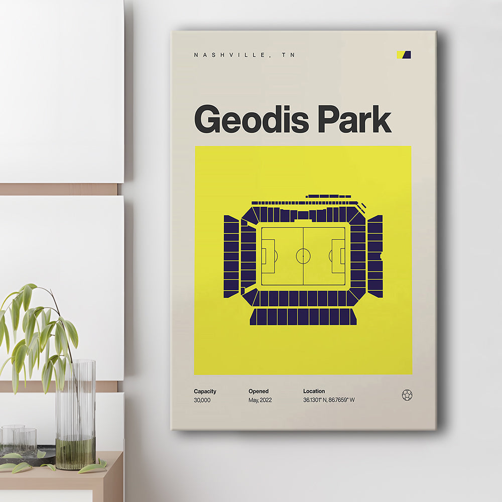 Nashville SC Stadium Print, Geodis Park Stadium Soccer Print, Fan Gifts, Sport Art, Canvas Print Wall Art