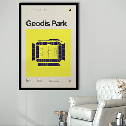 Nashville SC Stadium Print, Geodis Park Stadium Soccer Print, Gifts for him, Sport Art, Framed Art Print Wall Decor