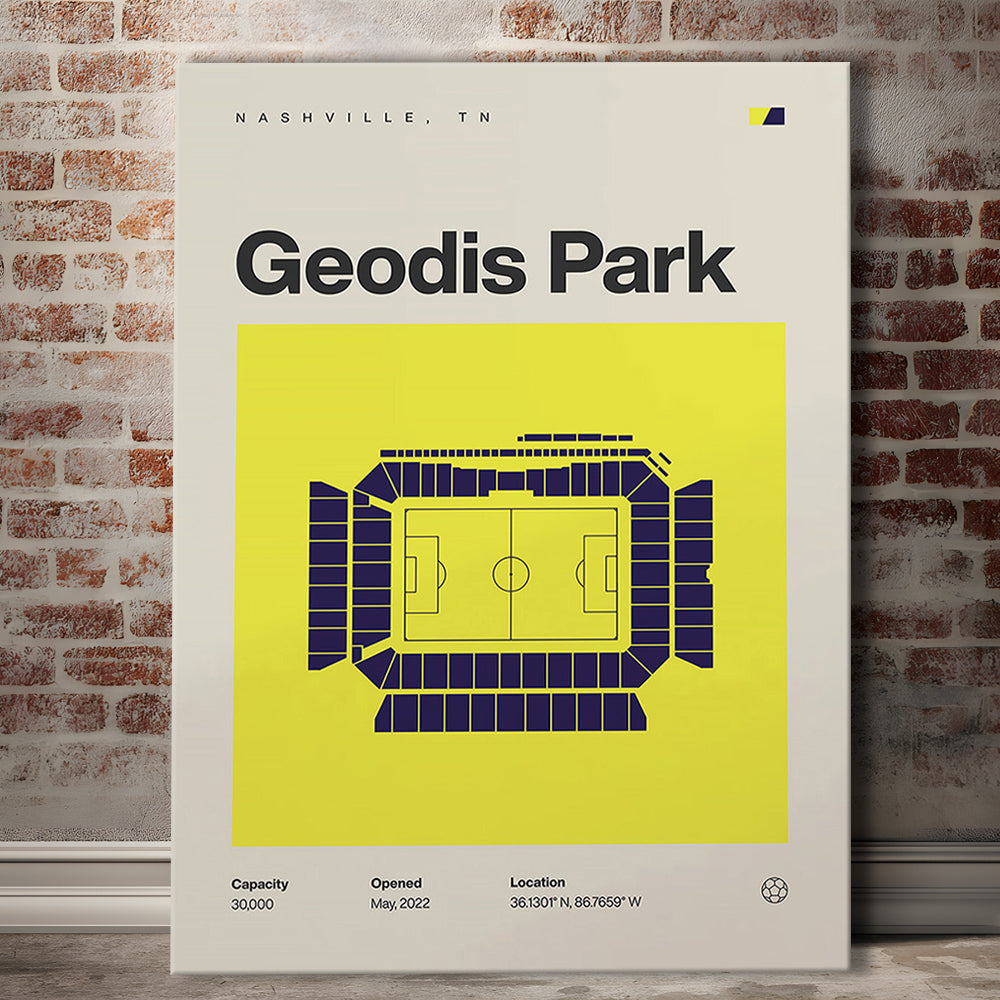 Nashville SC Stadium Print, Geodis Park Stadium Soccer Print, Fan Gifts, Sport Art, Canvas Print Wall Art