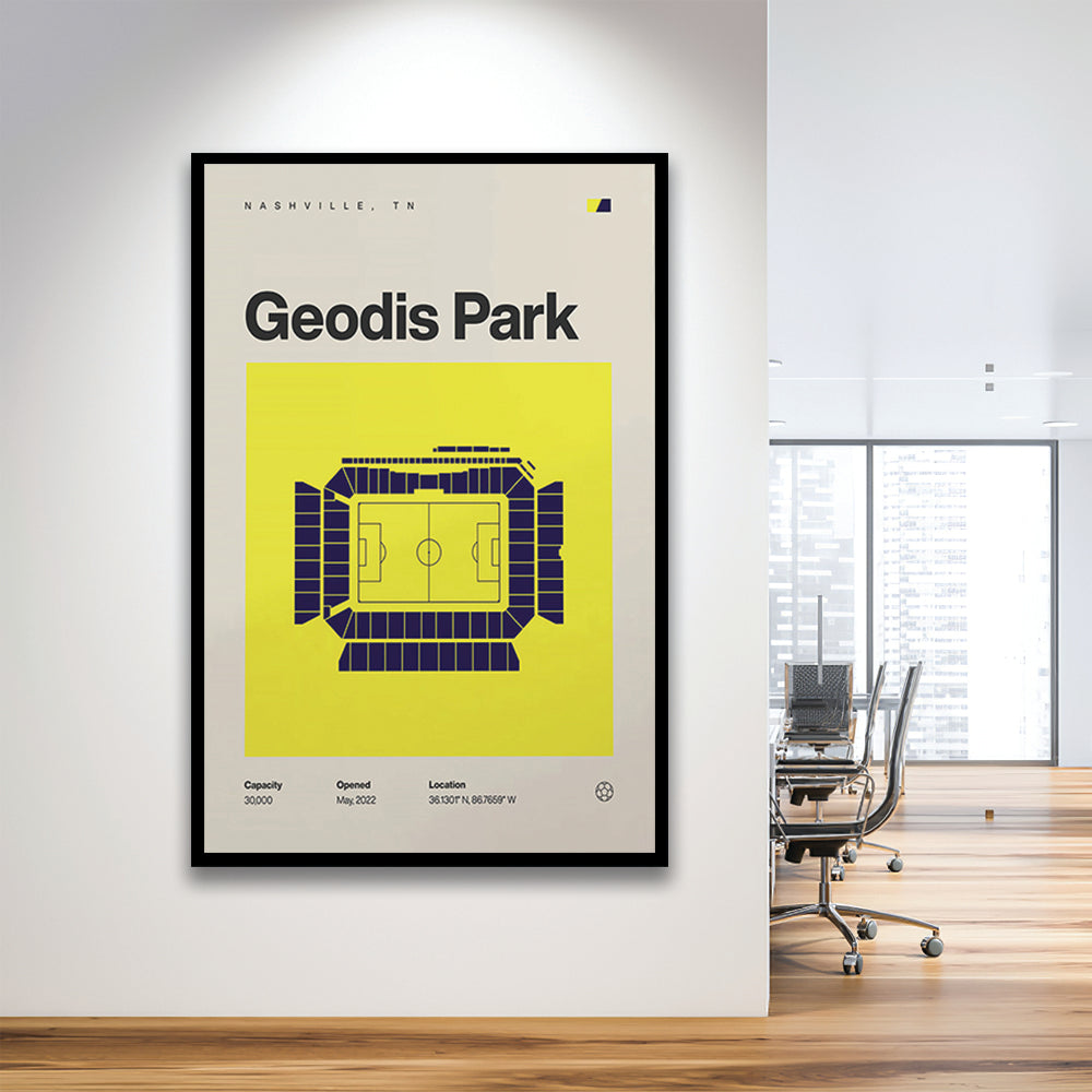 Nashville SC Stadium Print, Geodis Park Stadium Soccer Print, Gifts for him, Sport Art, Framed Art Print Wall Decor