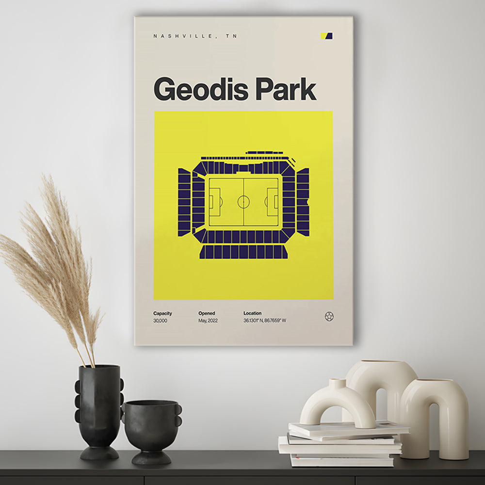 Nashville SC Stadium Print, Geodis Park Stadium Soccer Print, Fan Gifts, Sport Art, Canvas Print Wall Art