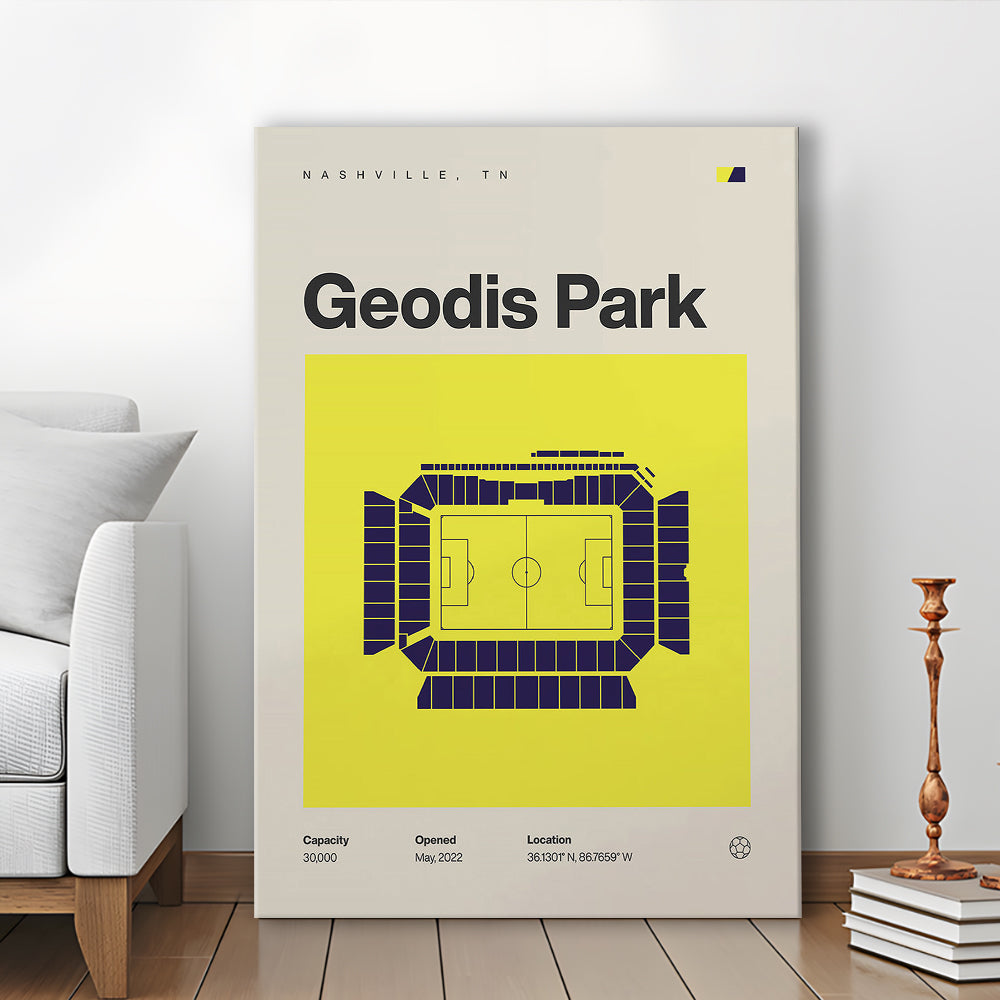 Nashville SC Stadium Print, Geodis Park Stadium Soccer Print, Fan Gifts, Sport Art, Canvas Print Wall Art
