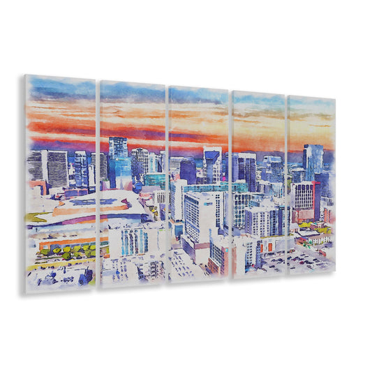 Nashville Painting Watercolor, Nashville Tennessee, Sport Art, Extra Large Canvas Print Wall Art