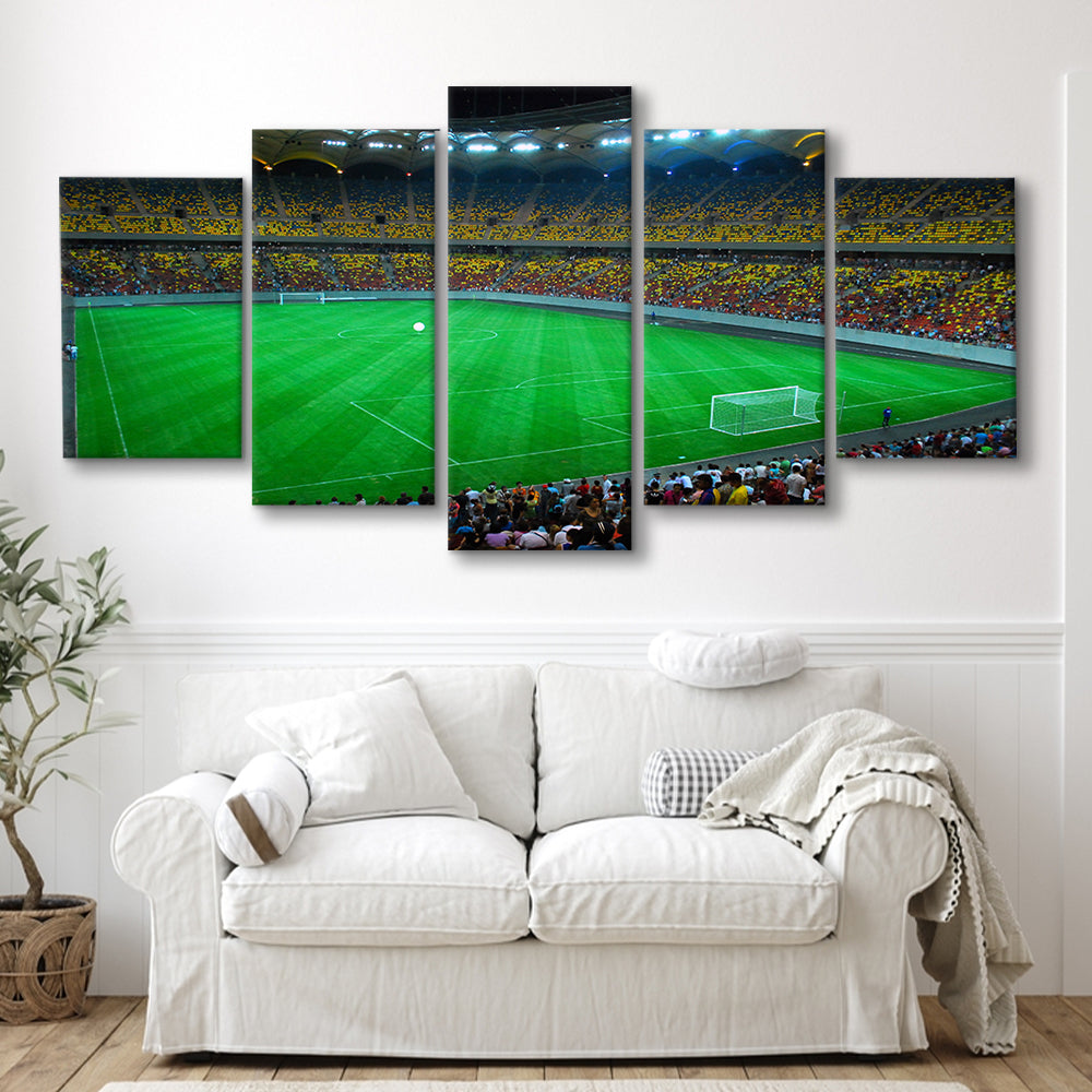 National Arena Bucharest, Stadium Canvas, Sport Art, Gift for him, 5 Panel, Large Canvas, Canvas Print Wall Art